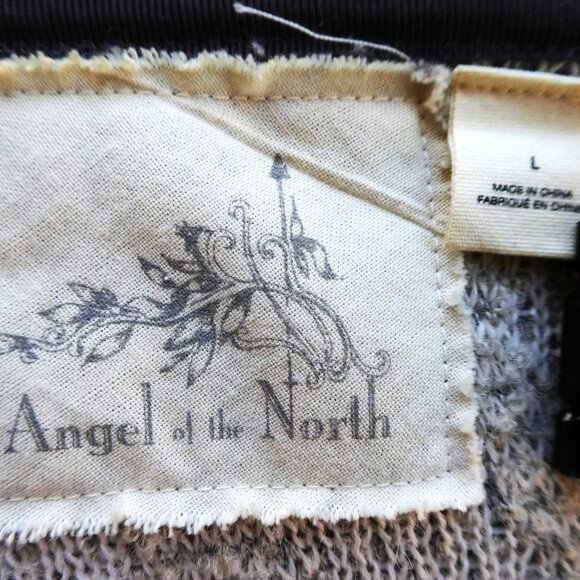 Angel of the North Anthropologie Cardigan 3D Knit Aztec Tribal Neutral Earthy L - Picture 6 of 7